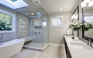 cabine de douche vitrée